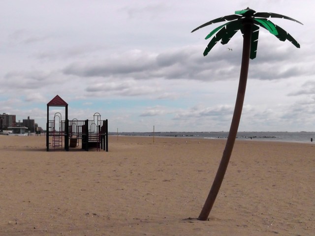 metal palm tree, coney island, new york, travel, travelogue, ailsa prideaux-mooney