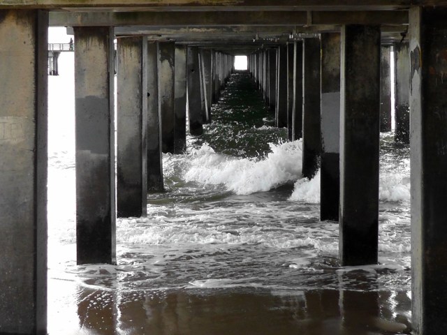 under the pier