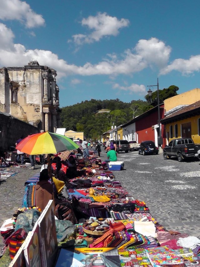street market central america guatemala antigua