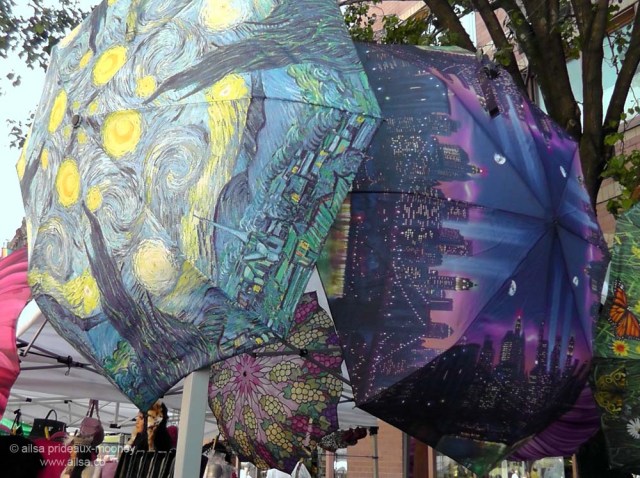 street market umbrellas