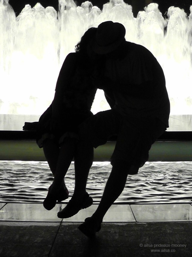 silhouette fountain lincoln center new york
