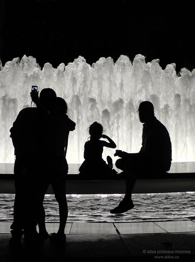 silhouette fountain lincoln center new york