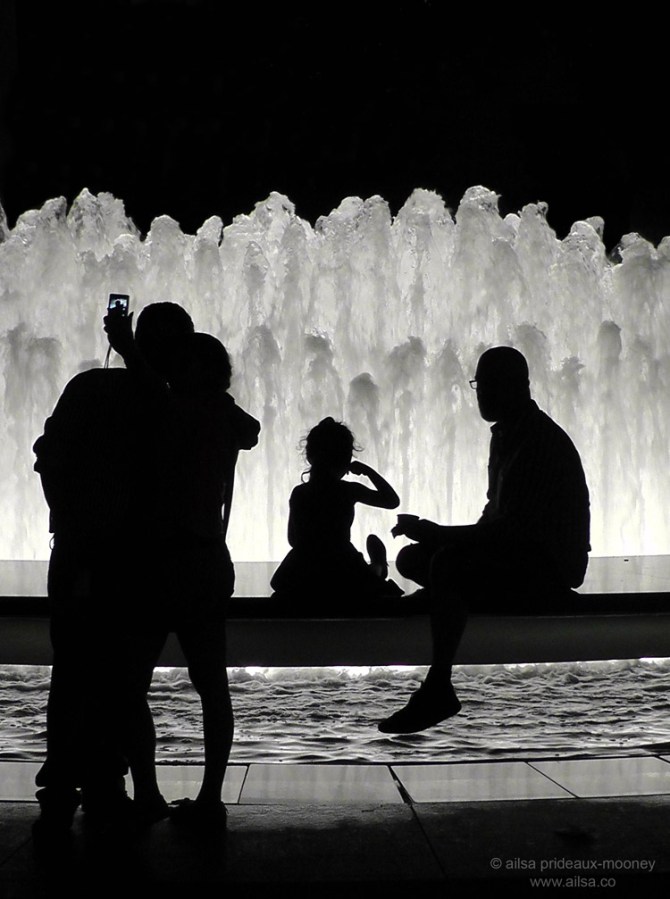 silhouette fountain lincoln center new york