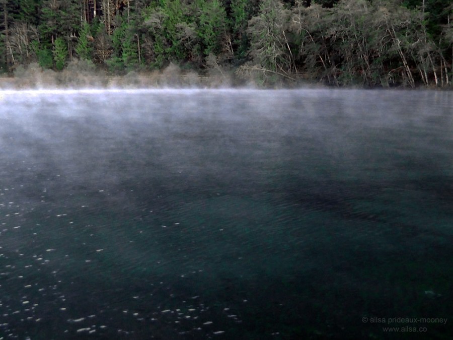 Freezing fog Lake Crescent olympic penninsula washington national park usa us america