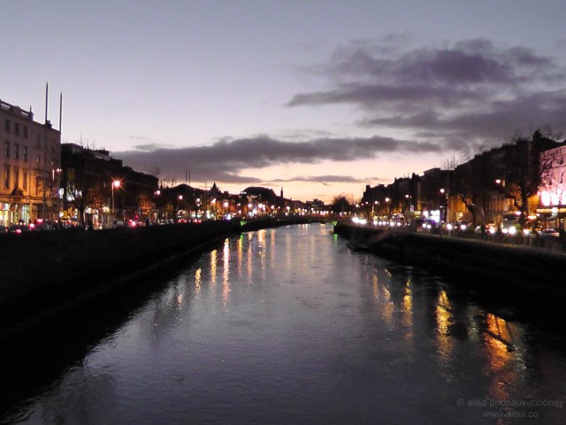 river liffey dublin ireland sunset
