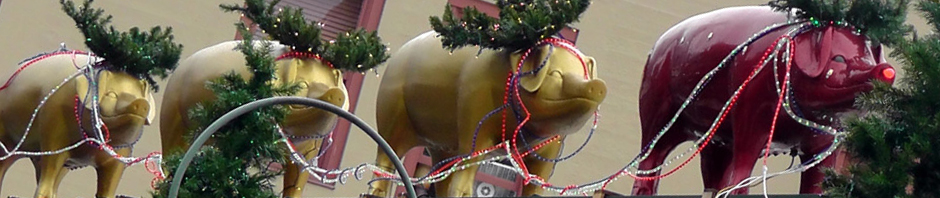 festive pigs pike place market seattle washington usa us america