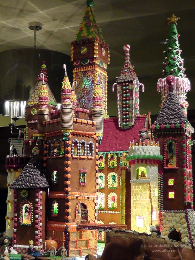 brothers grimm castle fairy tales seattle sheraton christmas gingerbread house village