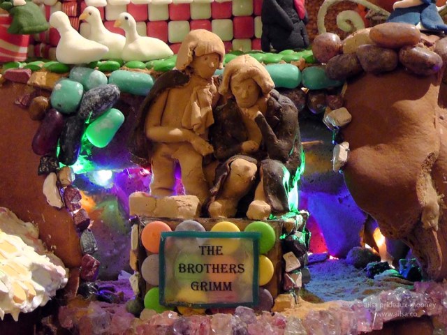 gingerbread house village brothers grimm fairy tale castle seattle sheraton christmas