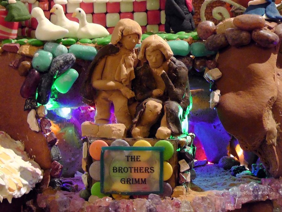 gingerbread house village brothers grimm fairy tale castle seattle sheraton christmas