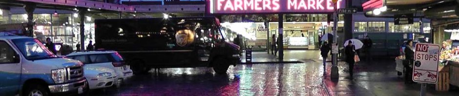 seattle, pike place market, neon sign, waterfront, travel, travelogue, photography, ailsa prideaux-mooney, travel tips