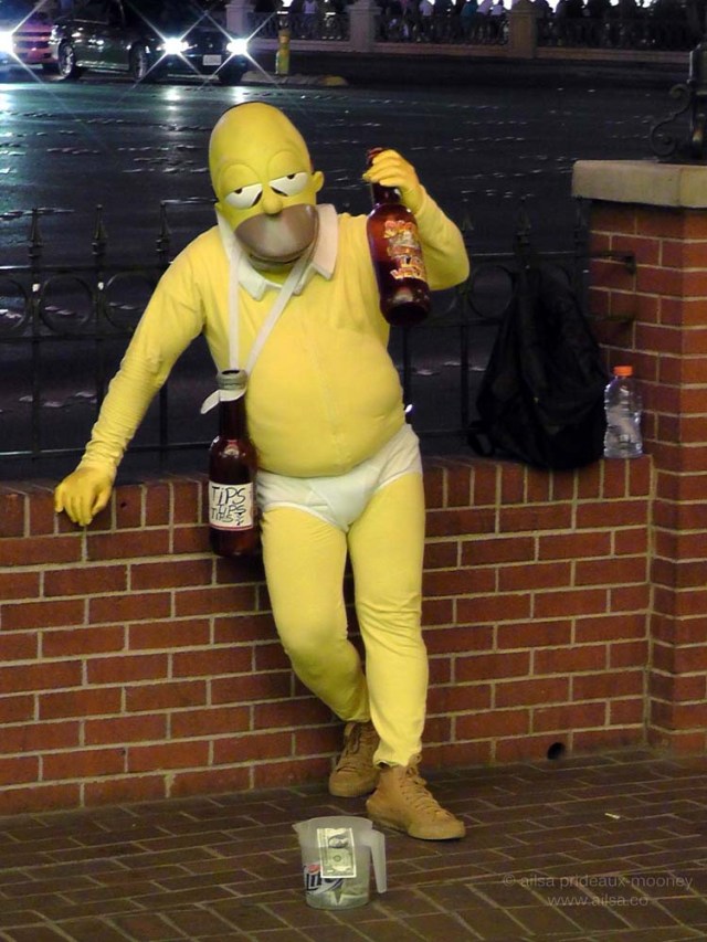 homer simpson las vegas desert night glow us road trip usa america driving