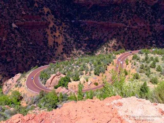 zion national park road brown utah trip us usa america driving
