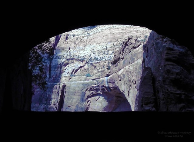 zion national park tunnel window utah road trip us usa america driving