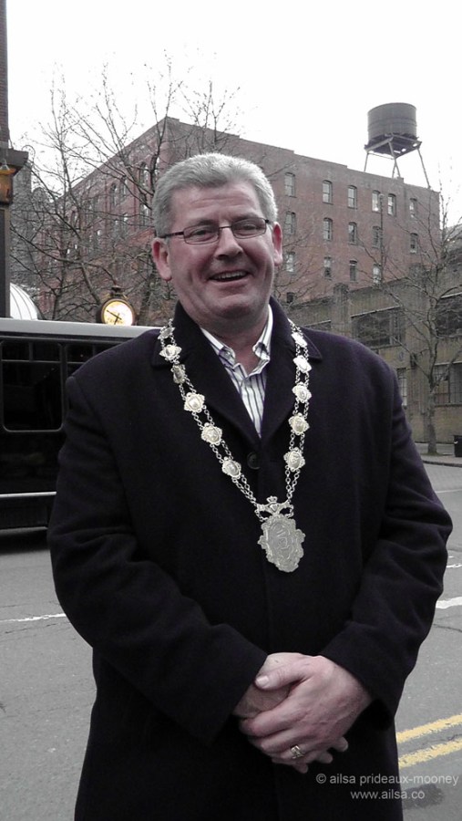 seattle, galway deputy mayor frank fahy, laying o the green stripe, st patrick's day, travel, irish, ailsa prideaux-mooney