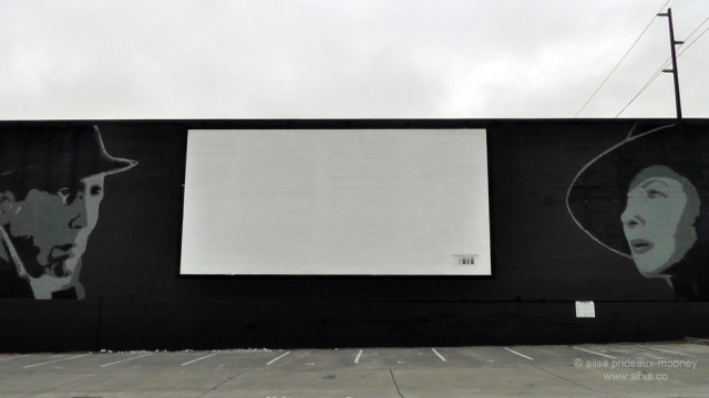 fremont, outdoor movie, seattle, travel, mural, bergman, bogart, photography, ailsa prideaux-mooney