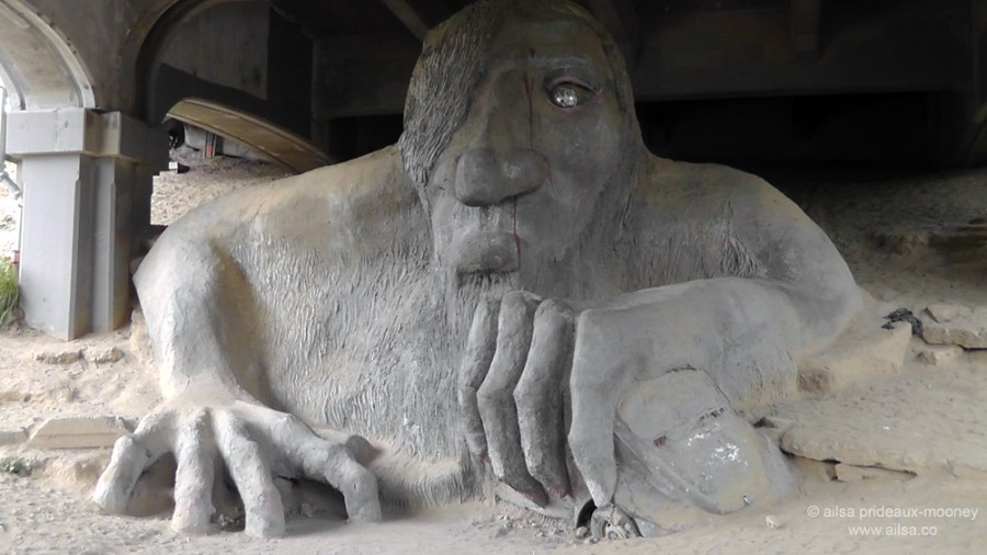 billy goats gruff, fremont troll, seattle, washington, usa, travel, photography, ailsa prideaux-mooney