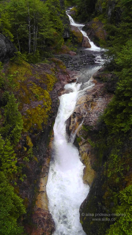 mount st helens, lava canyon, washington, hiking, travel, travelogue, photography, ailsa prideaux-mooney, waterfall