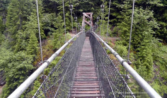 mount st helens, lava canyon, washington, hiking, travel, travelogue, photography, ailsa prideaux-mooney, suspension bridge