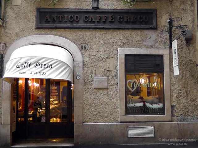 rome, italy, travel, literati, grand tour, photography, travelogue, travel, ailsa prideaux-mooney, antico caffe greco, coffee