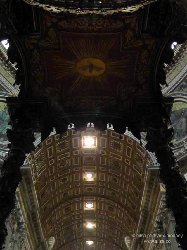 vatican city, st peter's basilica, rome, italy, travel, travelogue, ailsa prideaux-mooney, baldachin, cupola