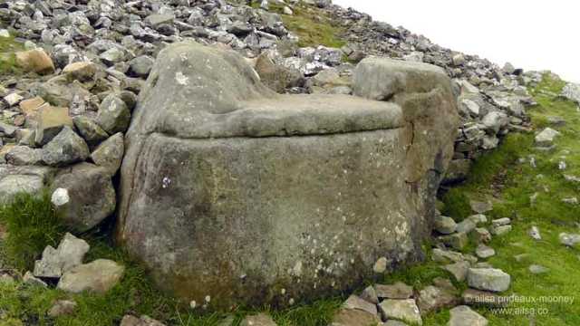 loughcrew, cairn, burial chamber, passage tomb, megalithic, neolithic, county meath, Sliabh na Caillí, travel, Ireland, travelogue, Ailsa Prideaux-Mooney, wtich's throne