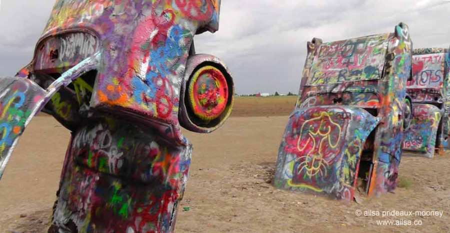 Cadillac Ranch, Amarillo, Texas, roadside attractions, travel, travelogue, ailsa prideaux-mooney