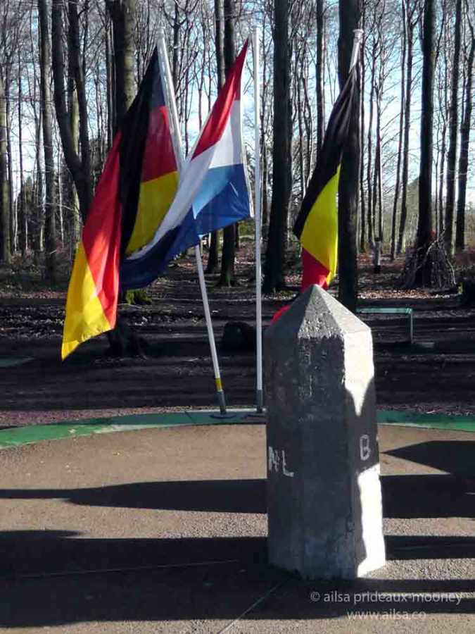 vaalserberg, neutral moresnet, Drielandenpunt, Dreiländereck, Viergrenzenweg, Vaals, Aachen, Belgium, Netherlands, Germany, Ailsa Prideaux-Mooney, travel, travelogue