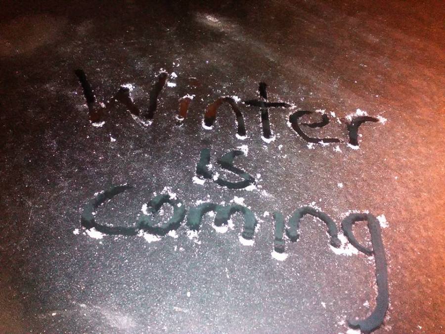 winter is coming, frosty windshield, ailsa prideaux-mooney